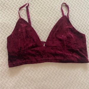 Velvet crop top